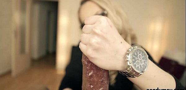  Candy May - POV handjob with a big wrist watch